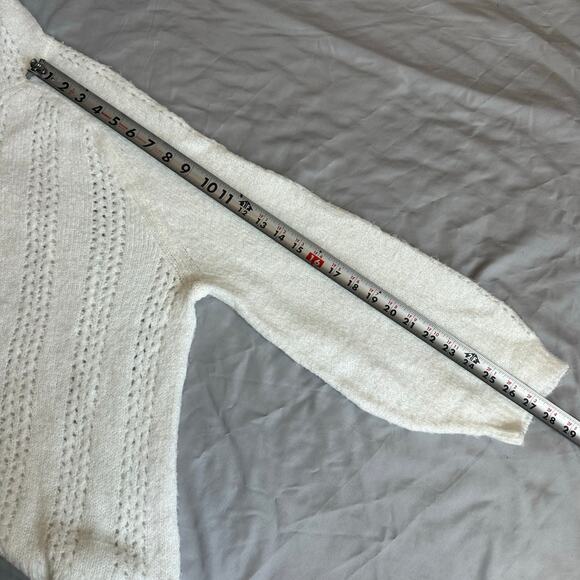 Ann Taylor Off White, Knit, Light Weight, Hooded Sweater- XL - Picture 7 of 7